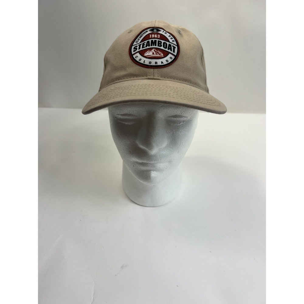 Steamboat 1968 Colorado Hat Cap Stretch Unisex Adult Beige Tan‎ Elevation 10,568